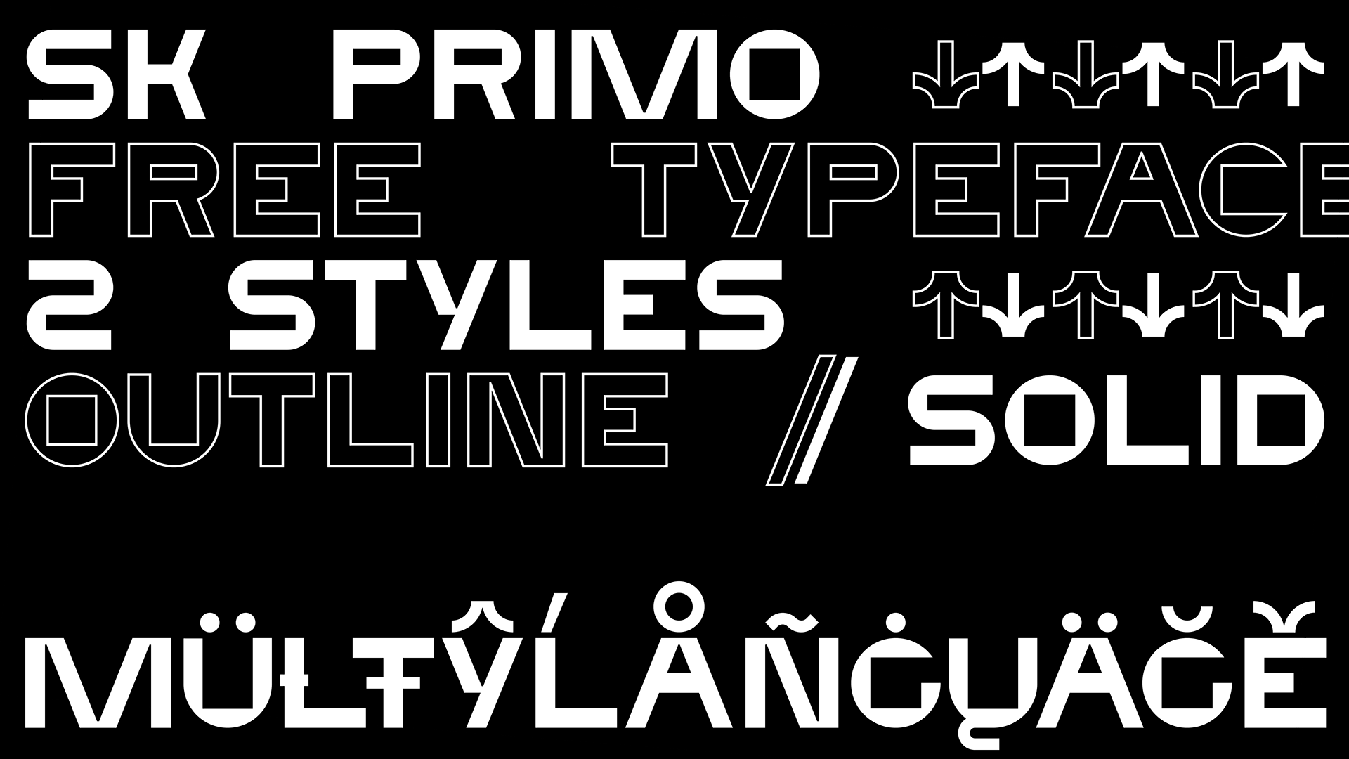 Пример шрифта SK Primo