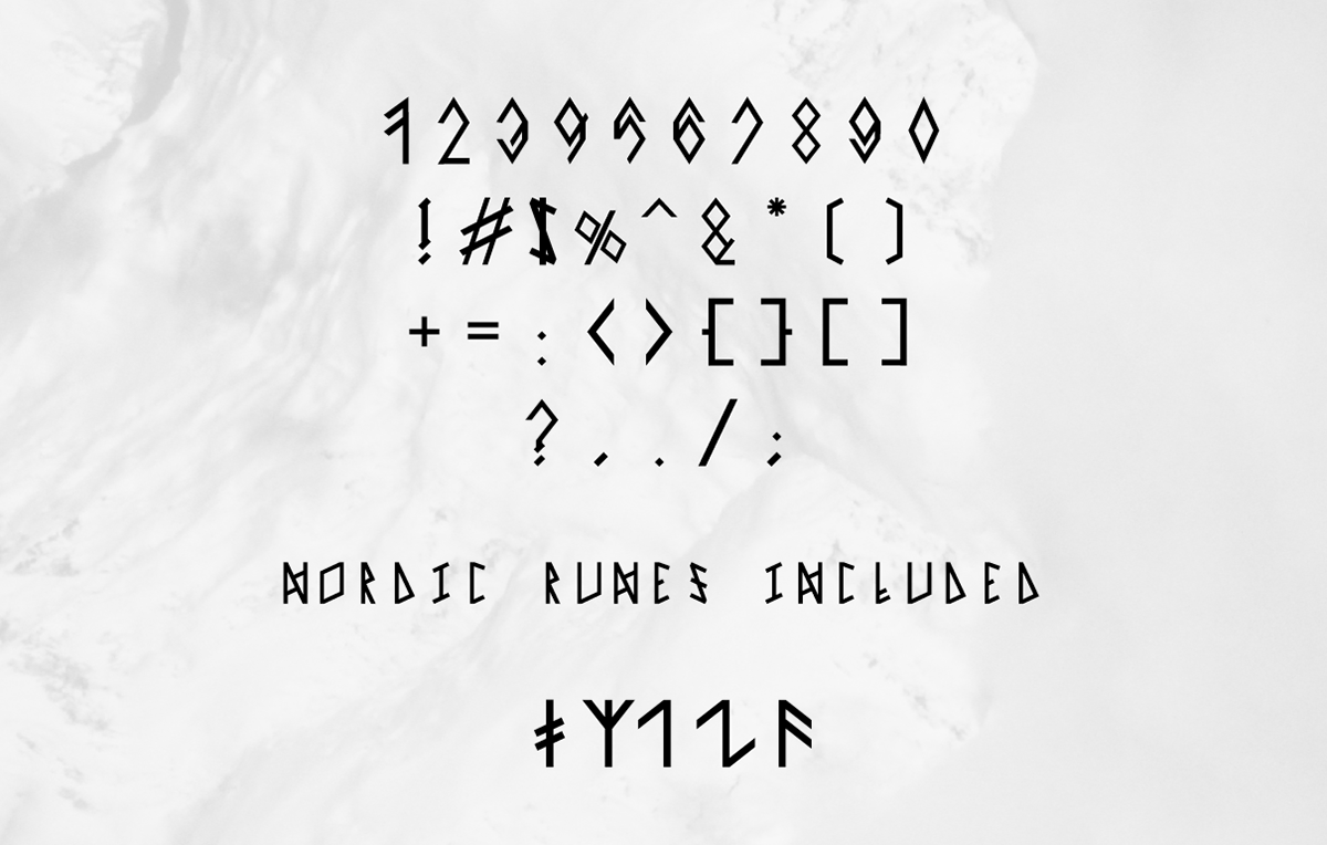 Пример шрифта Norsk Regular
