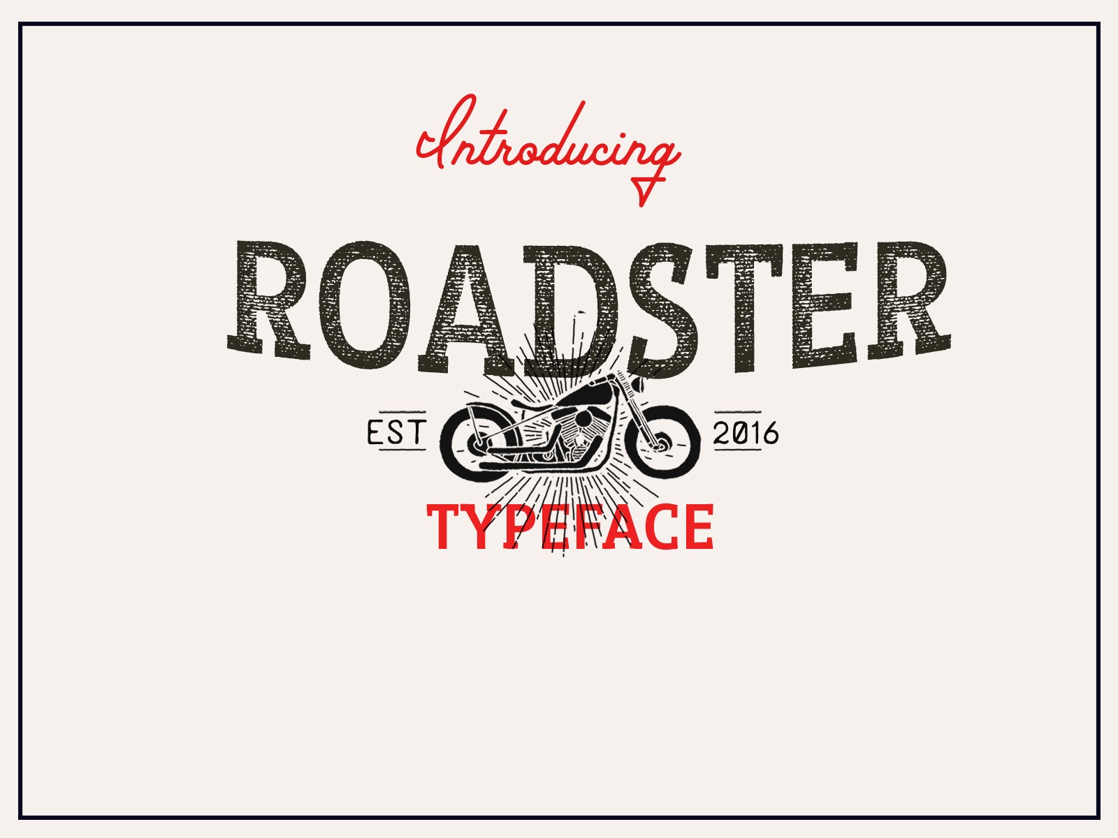 Пример шрифта Roadster