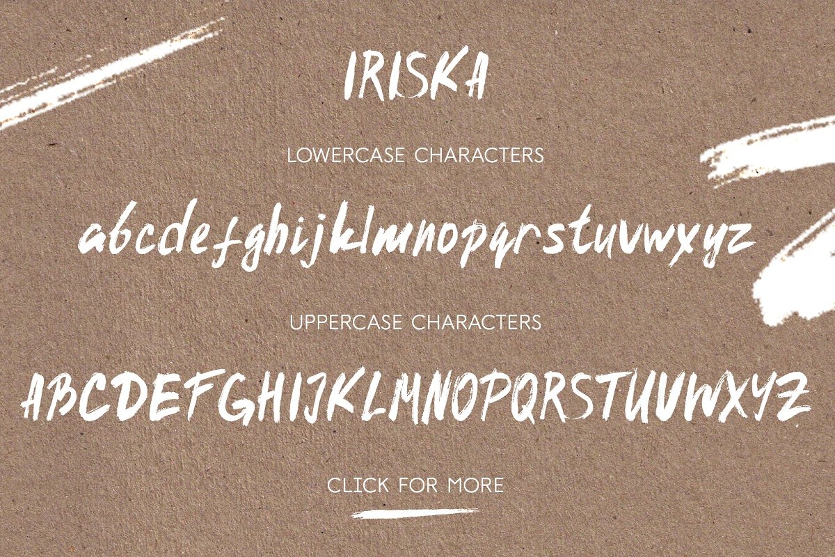 Пример шрифта Iriska Brush Regular
