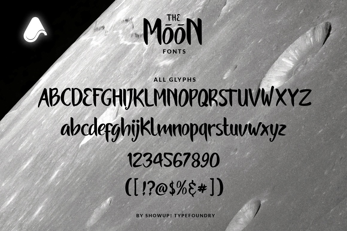 Пример шрифта The Moon Regular
