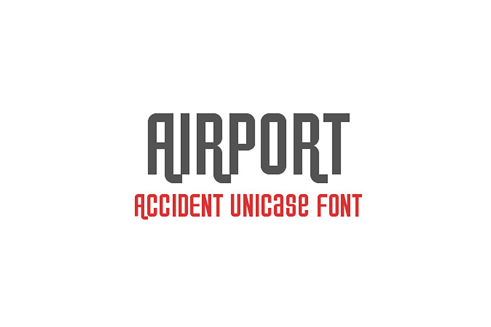 Пример шрифта Airport