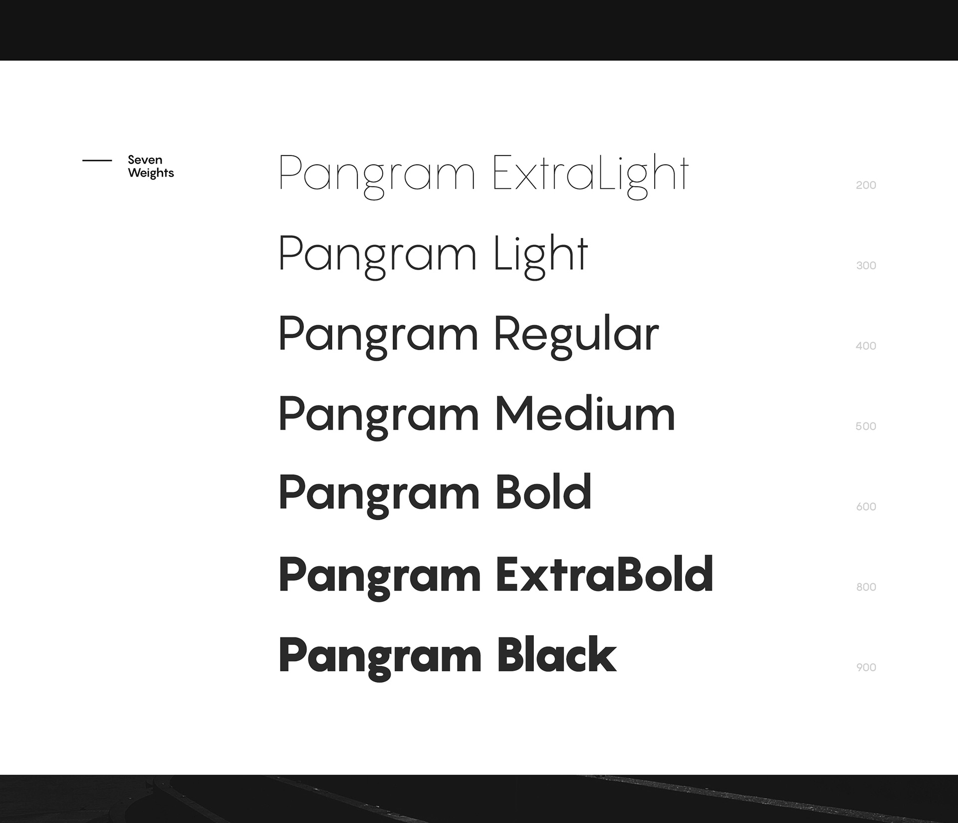 Пример шрифта Pangram Extra Light