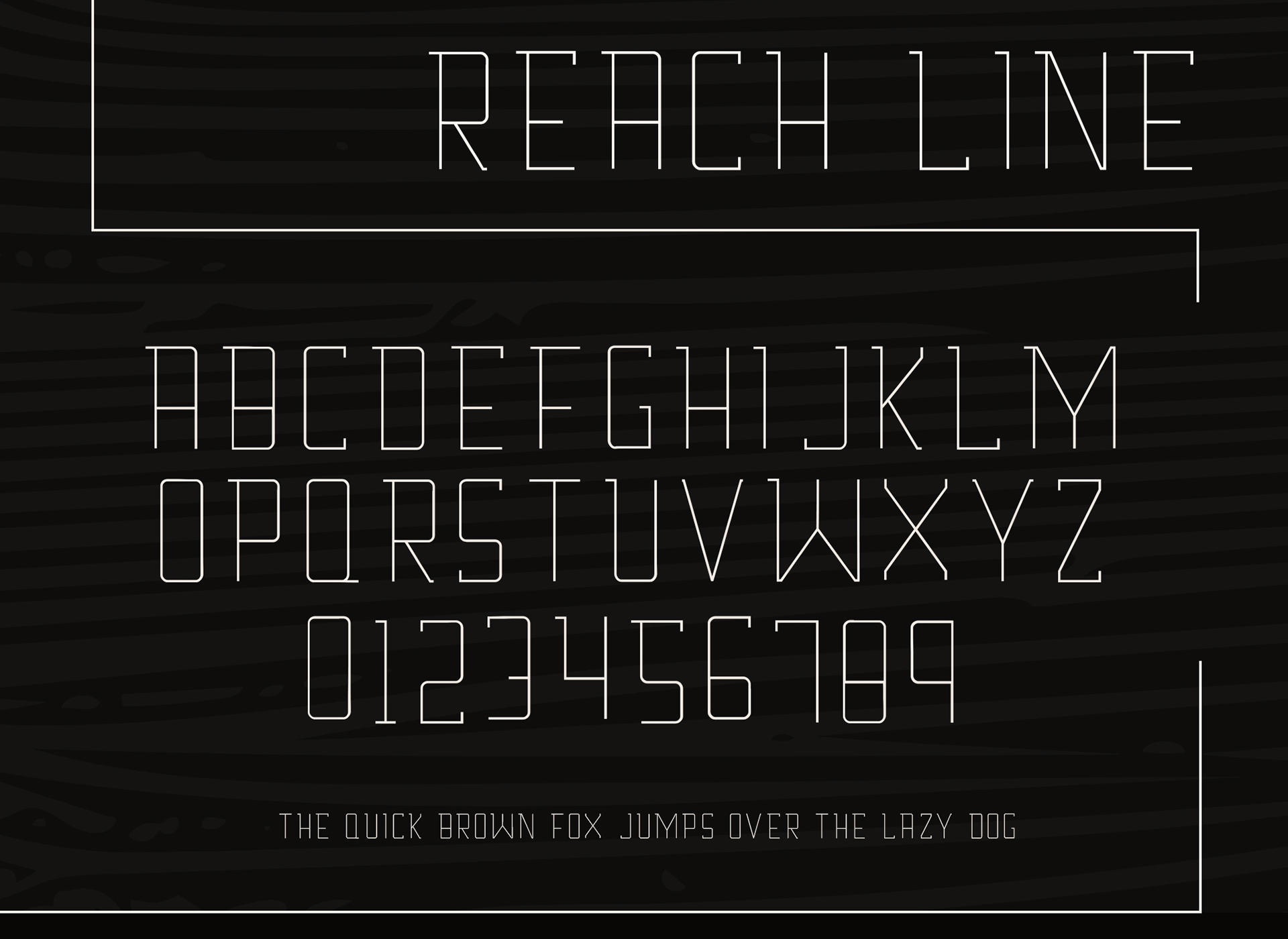 Пример шрифта Reach Line