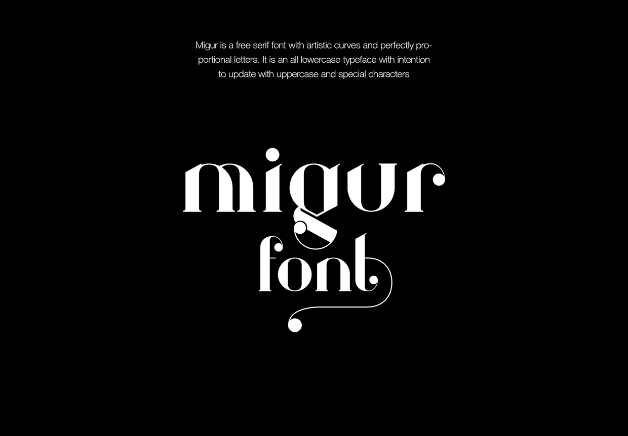 Пример шрифта Migur
