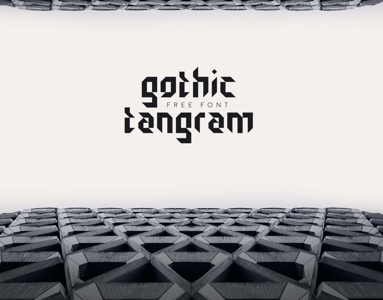 Пример шрифта Gothic Tangram