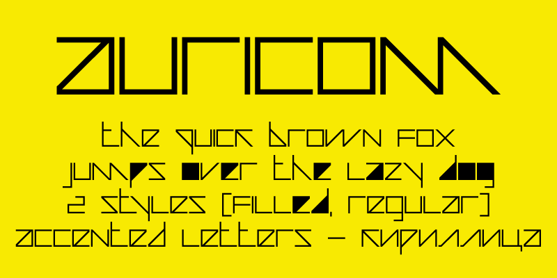 Пример шрифта Auricom