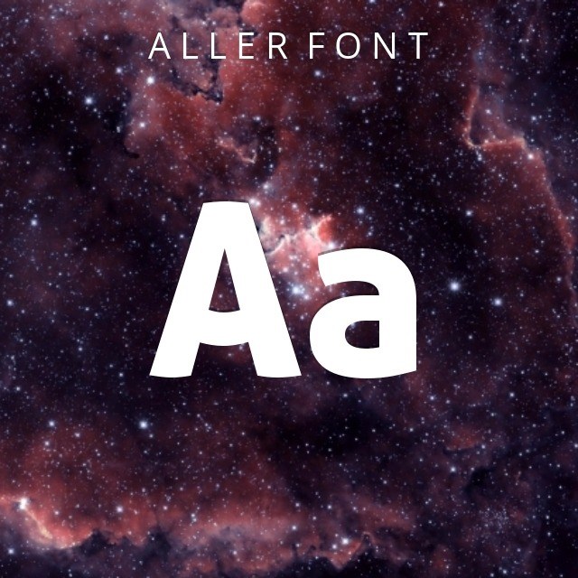 Пример шрифта Aller Light