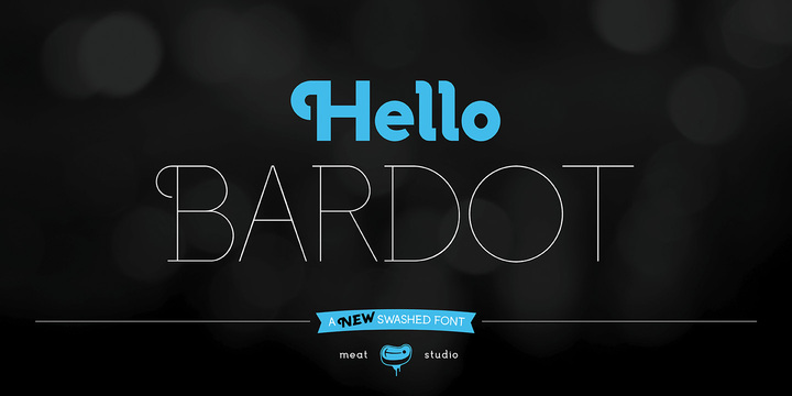 Пример шрифта Bardot