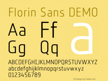 Пример шрифта Florin Sans 
