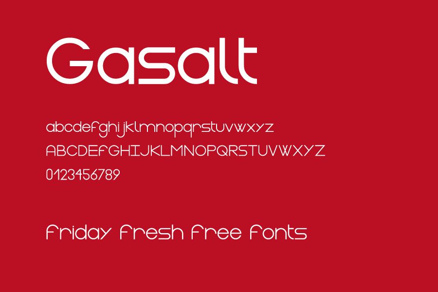 Пример шрифта Gasalt Thin