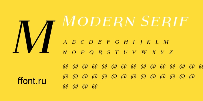 Пример шрифта Modern Serif Italic