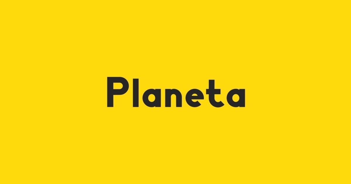 Пример шрифта Planeta