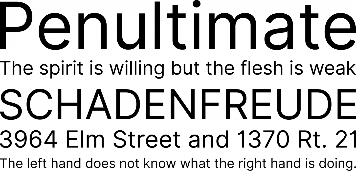 Пример шрифта Inter Medium Italic