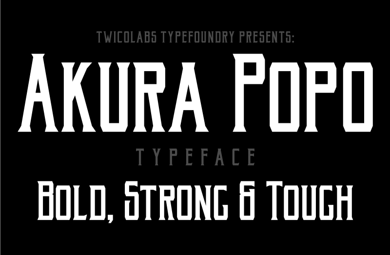 Пример шрифта Akura Popo