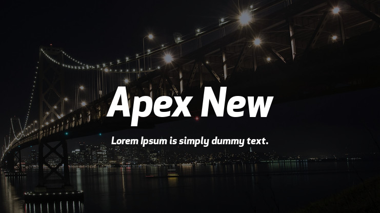 Пример шрифта Apex New