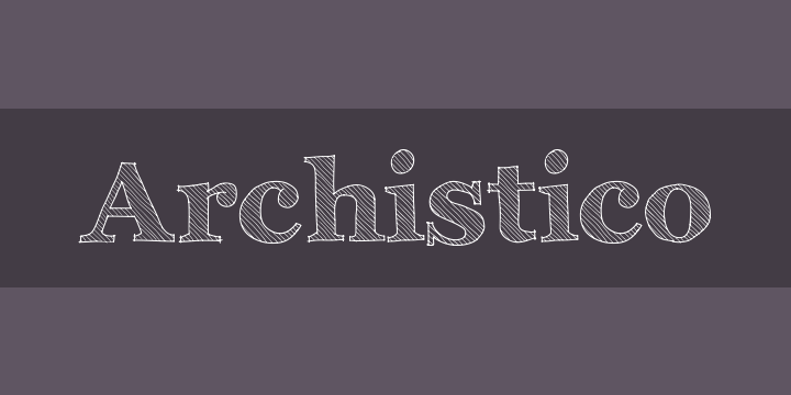Пример шрифта Archistico