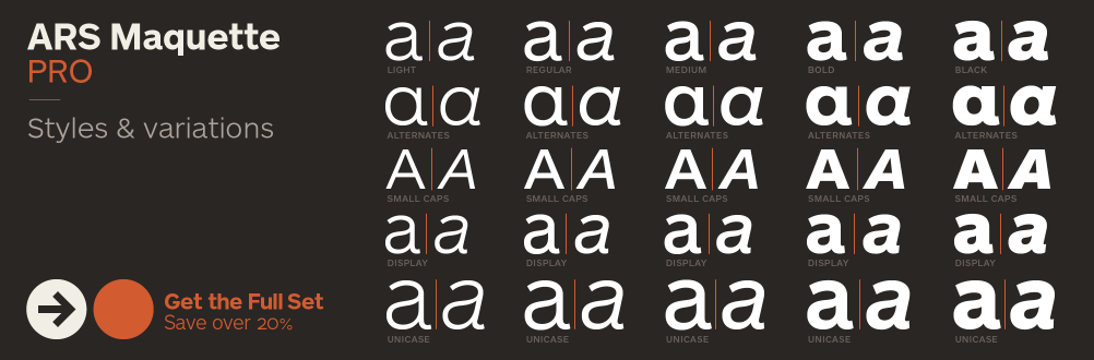 Пример шрифта ARS Maquette Pro Bold Italic