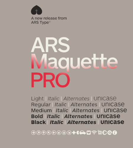 Пример шрифта ARS Maquette Pro