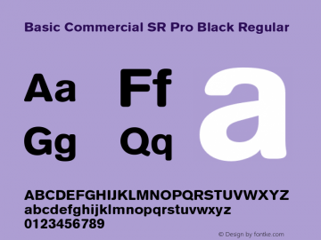 Пример шрифта Basic Commercial Soft Rounded Pro Black
