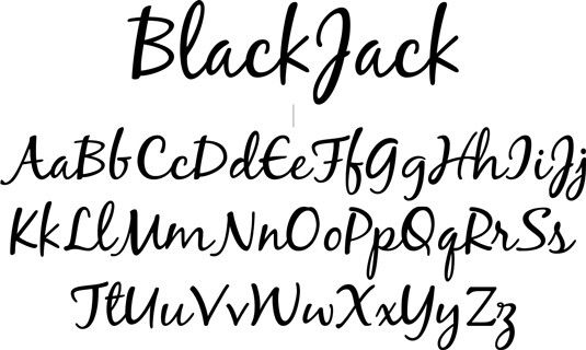 Пример шрифта Black Jack Regular