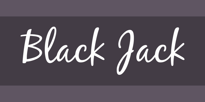 Пример шрифта Black Jack