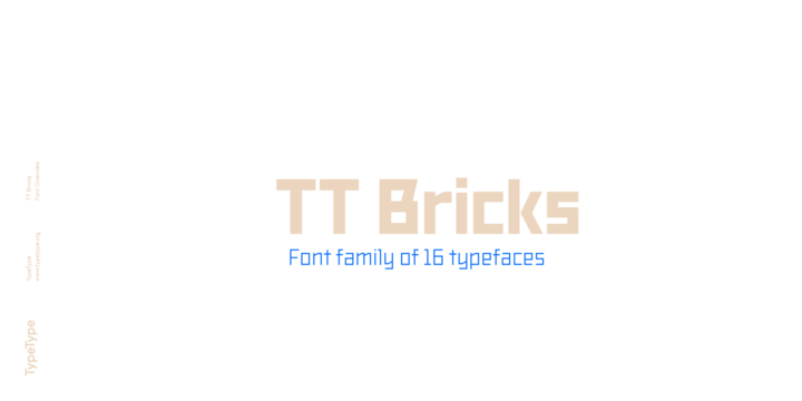Пример шрифта TT Bricks
