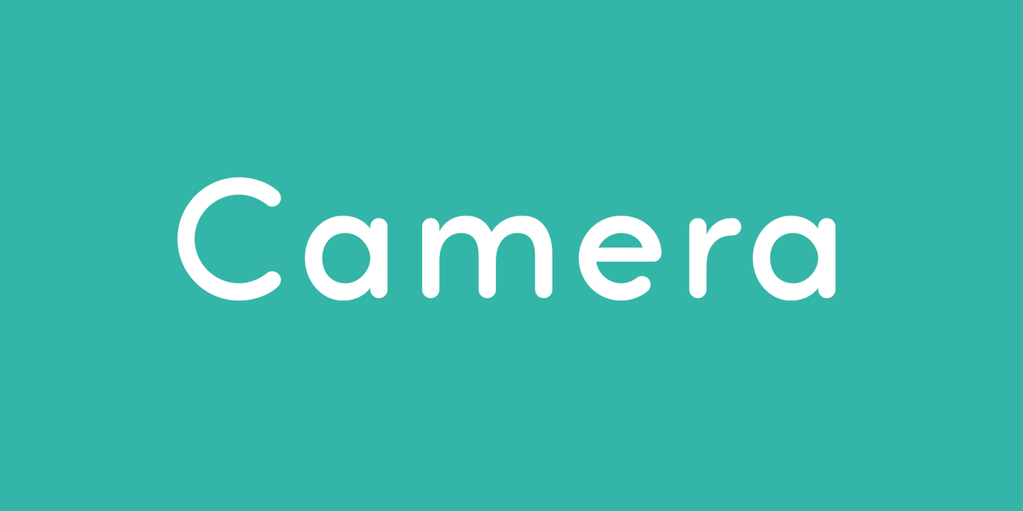 Пример шрифта Camera