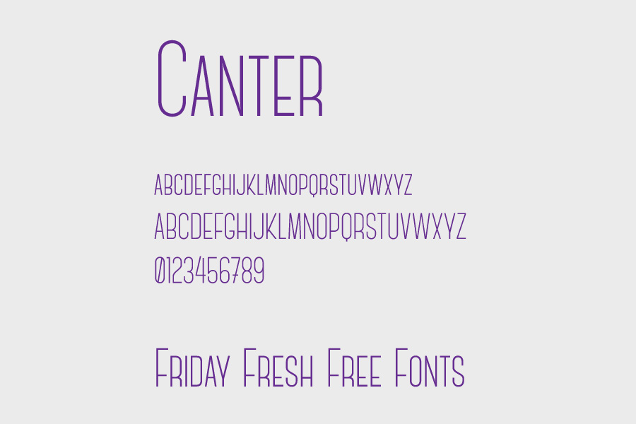 Пример шрифта Canter