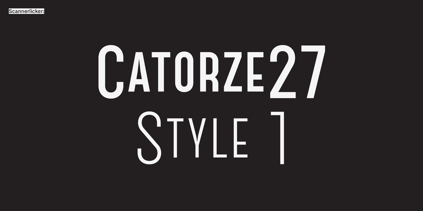 Пример шрифта Catorze27 Style1