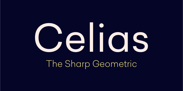Пример шрифта Celias