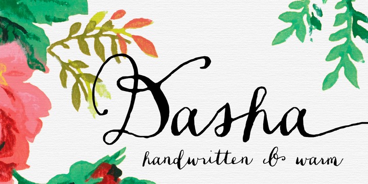 Пример шрифта Dasha