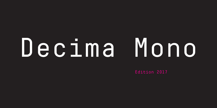 Пример шрифта Decima Mono X