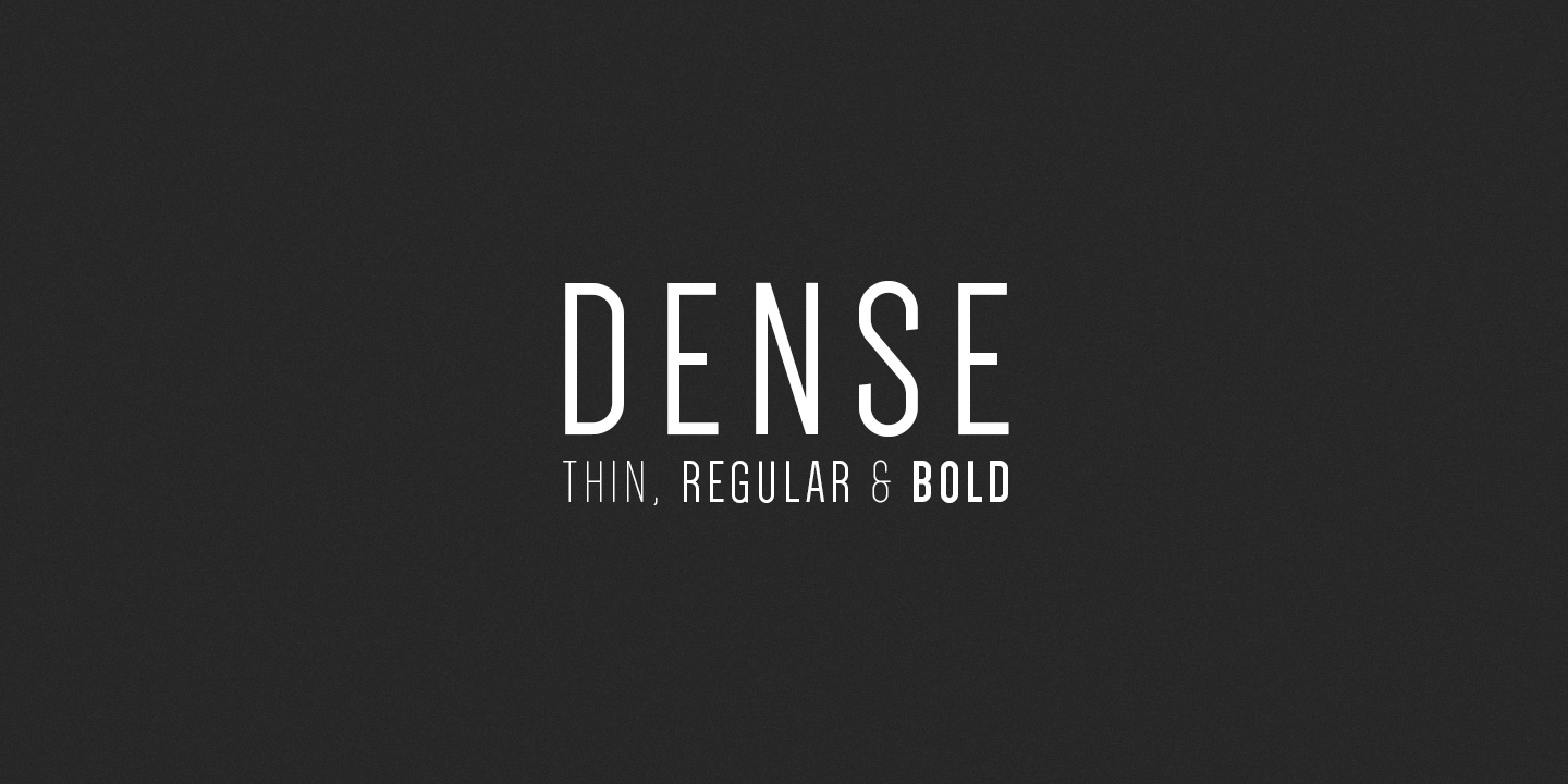 Пример шрифта Dense