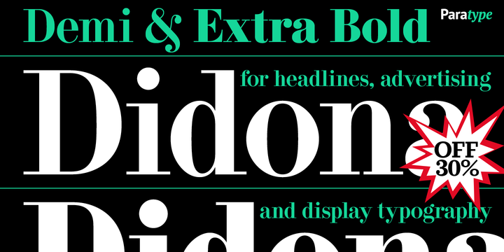 Пример шрифта Didona Extra Bold