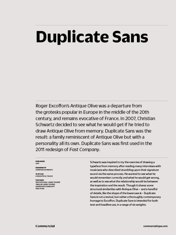 Пример шрифта Duplicate Sans Heavy