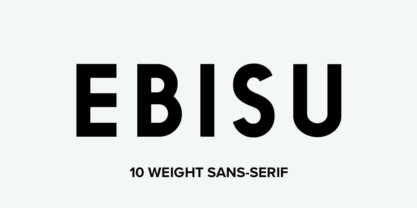 Пример шрифта Ebisu