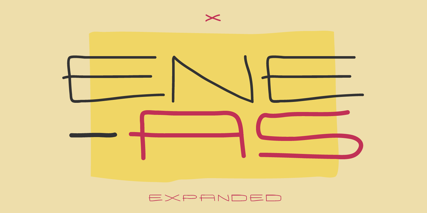 Пример шрифта Eneas Expanded