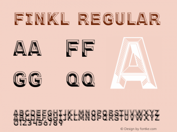 Пример шрифта Finkl