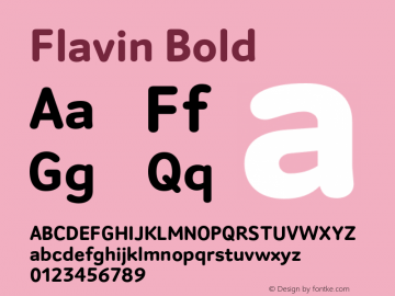 Пример шрифта Flavin