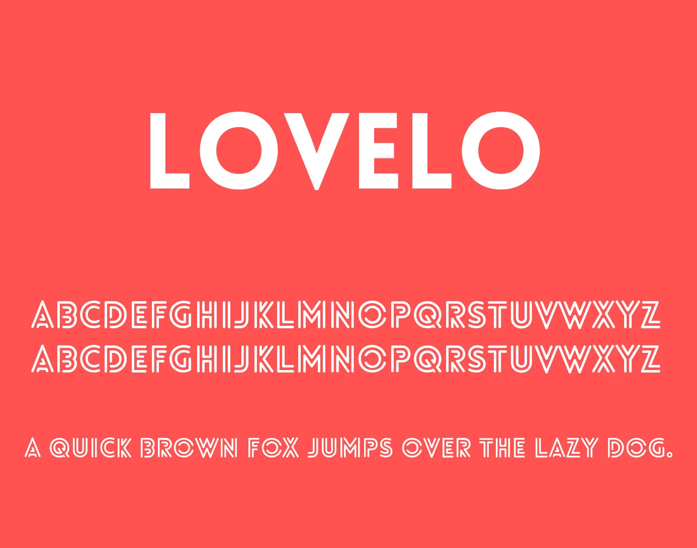 Пример шрифта Lovelo