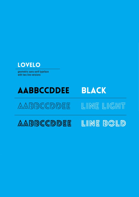 Пример шрифта Lovelo Line Bold
