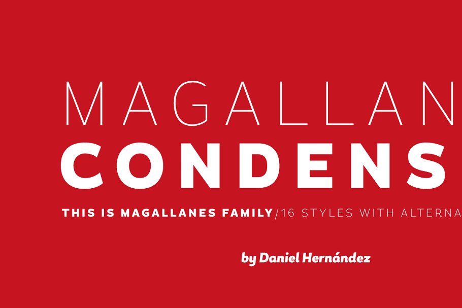 Пример шрифта Magallanes Cond Medium