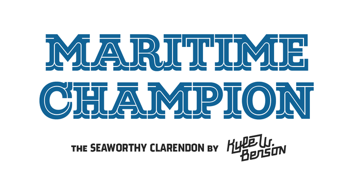 Пример шрифта Maritime Champion
