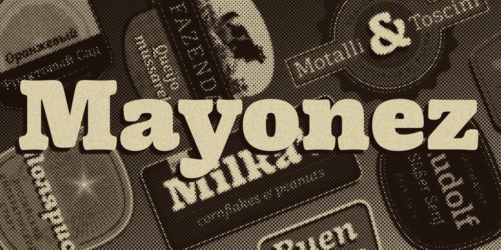 Пример шрифта Mayonez