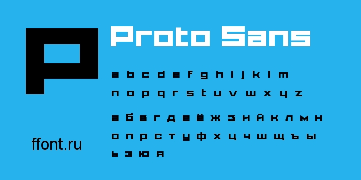 Пример шрифта Proto Sans