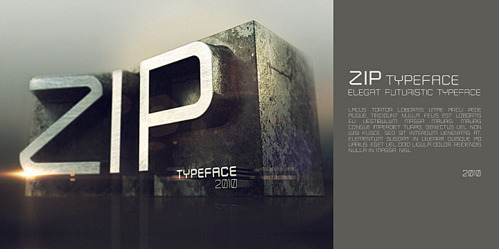 Пример шрифта Zip Typeface Bold