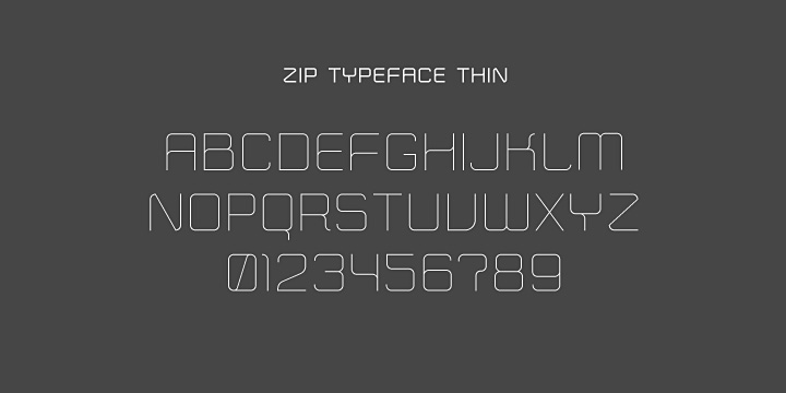 Пример шрифта Zip Typeface Thin