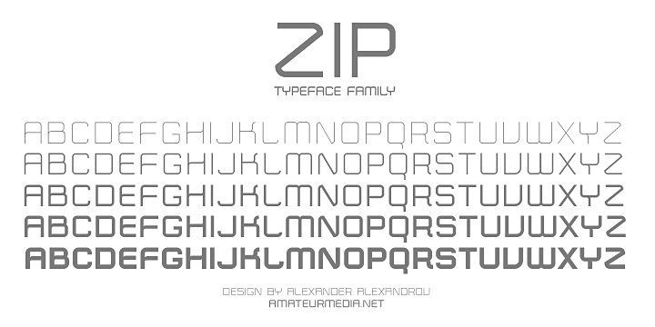 Пример шрифта Zip Typeface Bold