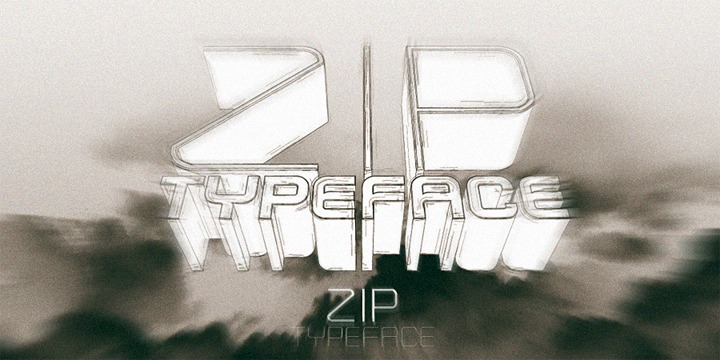 Пример шрифта Zip Typeface Thin